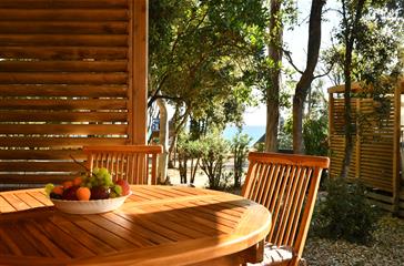 Soggiorno in mobil home 2 stanze 2 stanze da bagno - Domaine Naturista Corsica sul mare