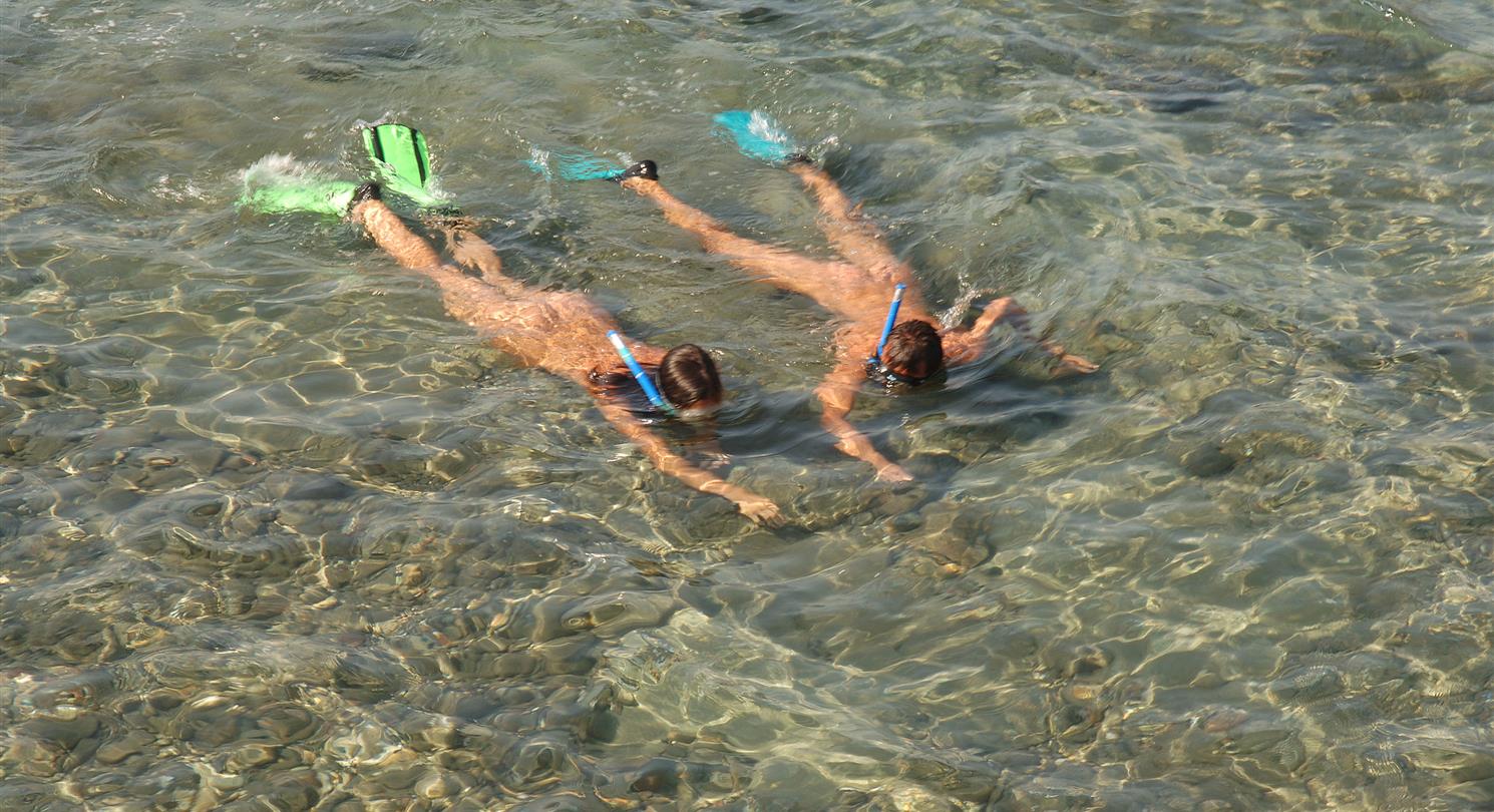 Immersione in corsica presso il resort naturista Bagheera, campeggio naturista Bagheera